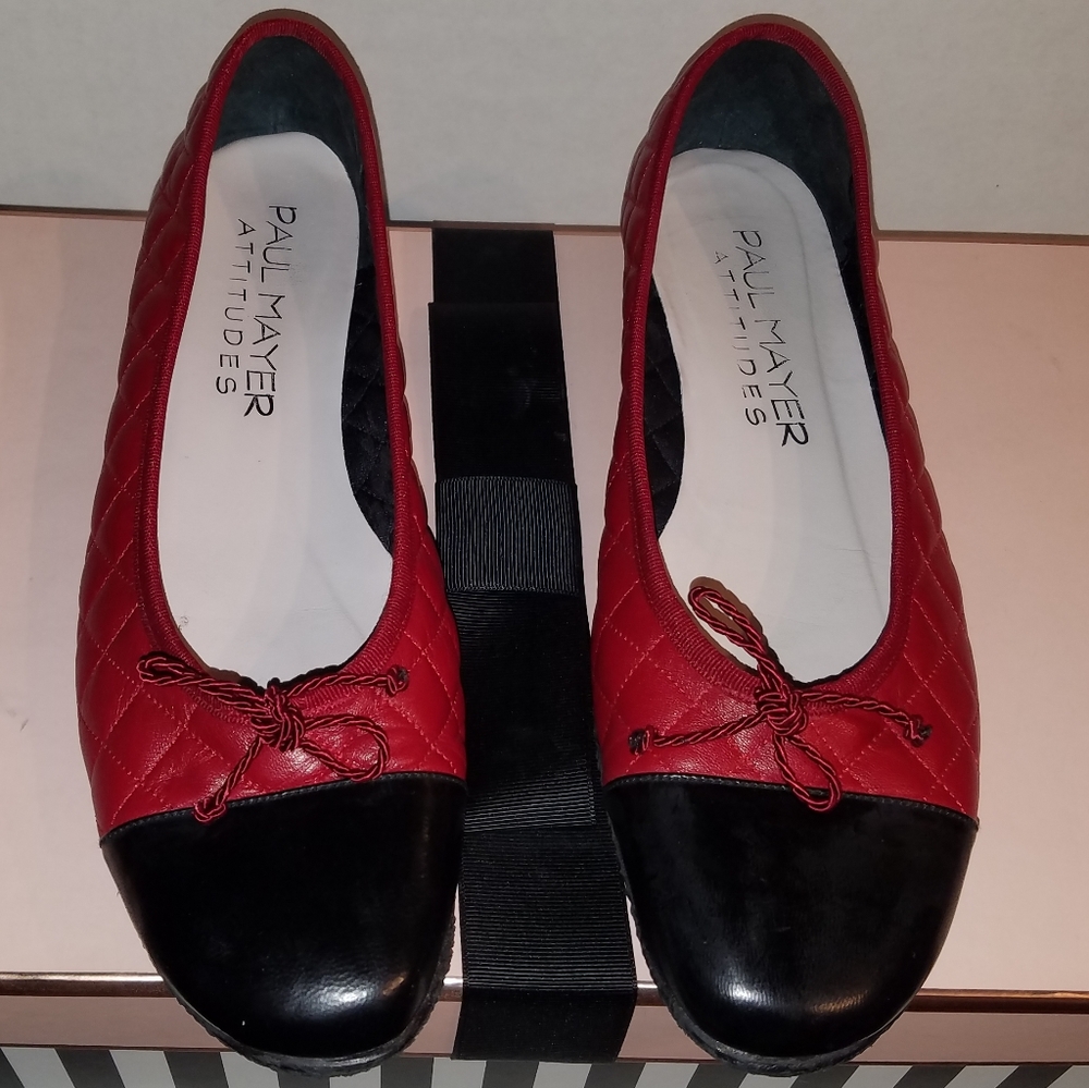 Paul Mayer Quilted Cap Toe Ballet Flats
